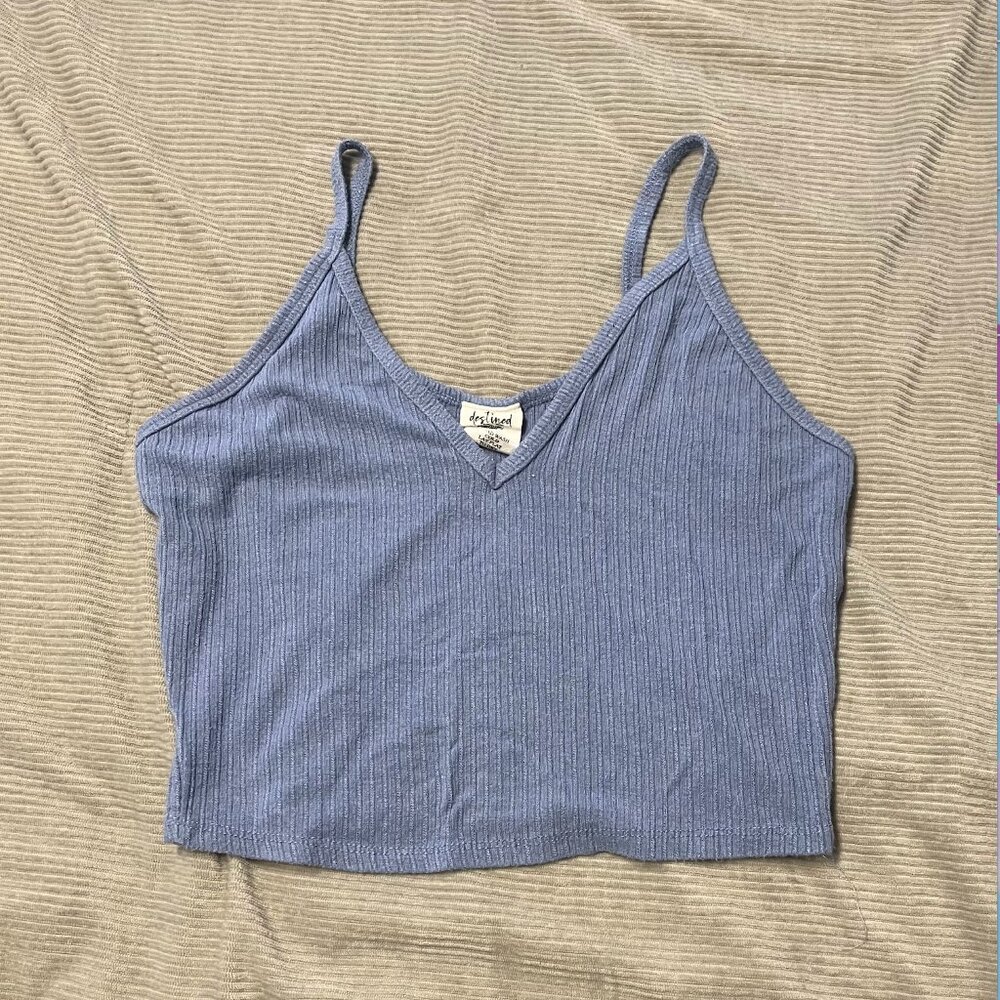 Light blue cropped tank top, Tilly's size M